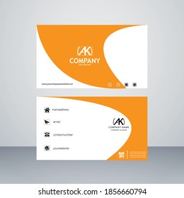 Creative light orange colour business card design