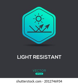 Creative (Light resistant) Icon ,Vector sign.