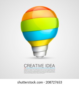 Creative light of the tape. Vector illustration