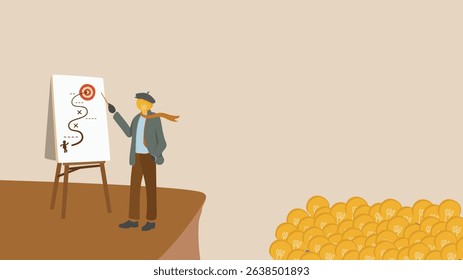 Creative Lightbulb character design simple