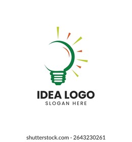 Creative lightbulb logo with colorful idea concept
