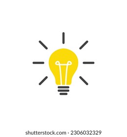 Creative lightbulb logo, lightbulb with hand, lightbulb icon