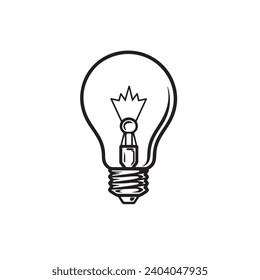 Creative Lightbulb logo vector illustration. Creative Lightbulb vector Icon and Sign.