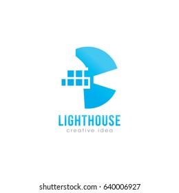 Creative Lighthouse Concept Logo Design Template