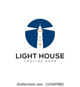 creative lighthouse logo design template