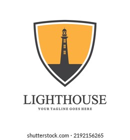 creative lighthouse logo template icon image