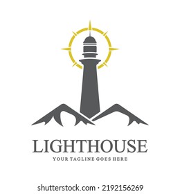 creative lighthouse logo template icon image