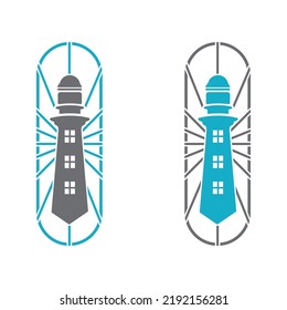 creative lighthouse logo template icon image