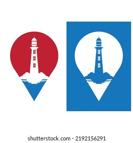 creative lighthouse logo template icon image