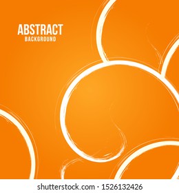 Creative line abstract background template. Orange ink wave wallpaper design pattern.