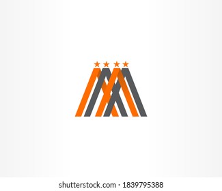 Creative line Abstract and stars logo icon