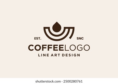 Creative Linie Kunst Kaffee Tasse Logo Design