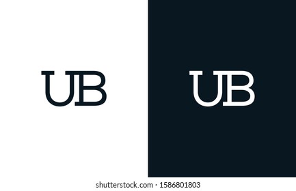 Creative line art letter UB logo.
