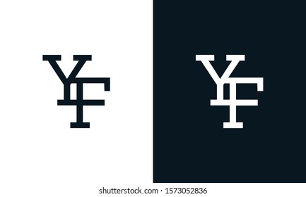 Creative line art letter YF logo. This logo icon incorporate with two letter in the creative way.
