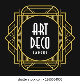 Creative Line Art Monogram Decorative Vintage Logo Badge Beautiful Ornament