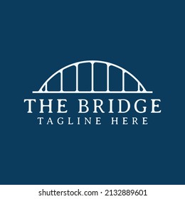 diseño de logotipo de puente de línea creativa