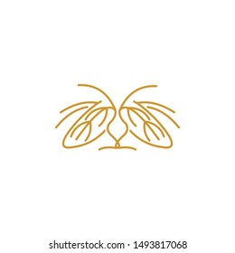 creative line butterfly logo  template