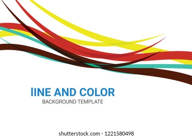 Creative line colorful background. Vector design template. Smooth layout shape