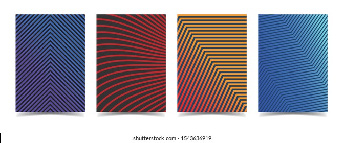 Creative Line for covers design template. Geometric halftone gradients.