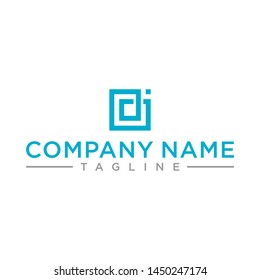 Creative line design letters DI shape boxes
