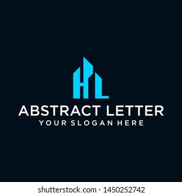 Creative line design letters HC shape boxes