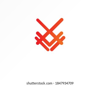 Creative line design for universal logo design template