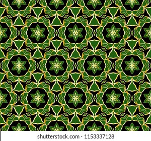 creative line geometric floral ornament with simple shape. seamless vector illustration. texture for design, wallpaper, invitation card, banner, fabric.
