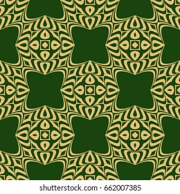 creative line geometric ornament with simple shape. seamless vector illustration. texture for design, wallpaper, invitation card, banner, fabric . gold, green color