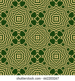 creative line geometric ornament with simple shape. seamless vector illustration. texture for design, wallpaper, invitation card, banner, fabric . gold, green color