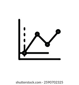 Creative Line Graph Icon for Presentations