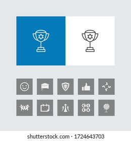 Creative Line Icon with Bonus Icons. 