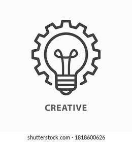 Icono de línea creativa. Ilustración vectorial sobre fondo blanco.