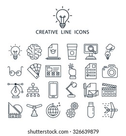 creative line icons set eps 10 vector