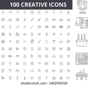 Creative line icons, signs, vector set, outline illustration concept 