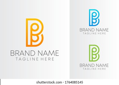 Creative Line Brief b Logo Design Vektor. modernes Business-B-Brief-Logo-Design. 