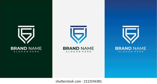Creative Line Buchstaben G Logo Design Inspiration blauer Farbverlauf-Farbe