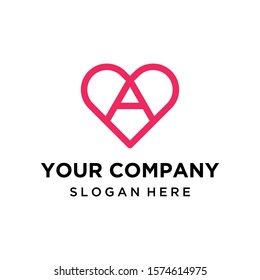 Love Ge Monogram Logo Heart Letter Stock Vector (Royalty Free) 1837573585