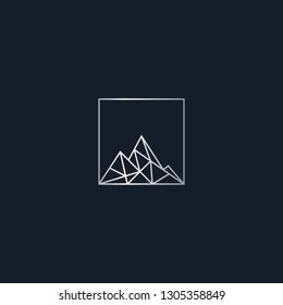 Creative Line Mountain Logo Design