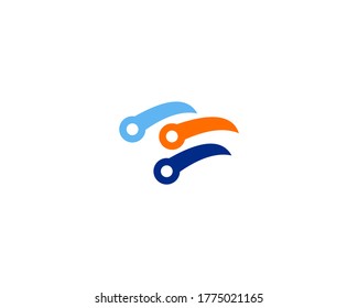 Icono de diseño de logotipo de red de línea creativa