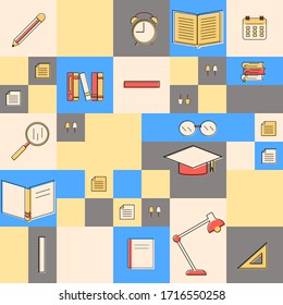 Creative linear education concept design. Modern vector illustration. Concept for banner, web illustration, online advertise. 