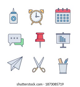 Diseño de concepto de educación lineal creativa. Ilustración vectorial moderna en círculo. Concepto de banner, ilustración web, publicidad en línea.