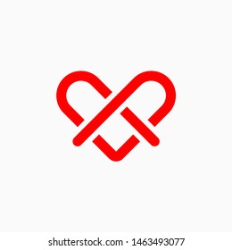 Creative linear heart logo icon - Vector