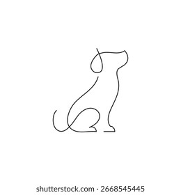 Perro de ilustración lineal creativo aislado ilustración de stock Perro, En silueta, Logo, Ilustración, Animal