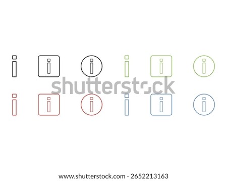 creative linear info hint tip symbol design, i manual ui help desk advice bubble, isolated on transparent background