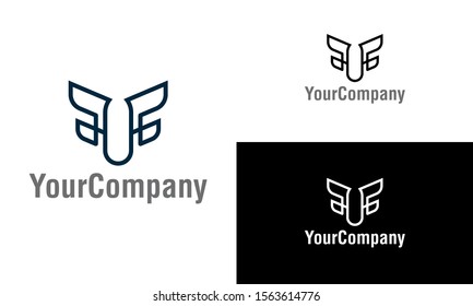 Creative linear letter FF and abstract linear rocket logo design template. Creative vector emblem, for icon or design concept. Creative rocket logo template design.