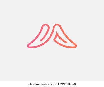 Letra M de logotipo lineal creativa para su empresa, tipografía.