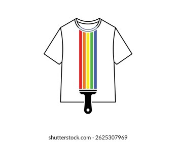 creative lineart t-shirt printing symbol icon design vector isolated transparent background