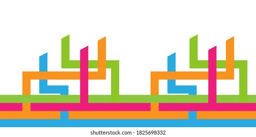 Creative lines abstract geometric background.
