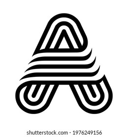 Creative lines elegant letter A logo.