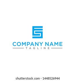 creative lines of letters ES the shape is simple and unique